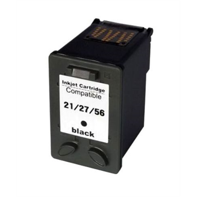 Cartucho de Tinta Compatvel HP 21XL, 27XL, 56XL, C9351 - Deskjet 3910, F4180 - Preto