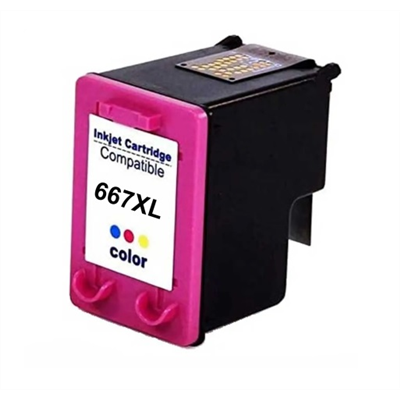 Cartucho de Tinta Compatvel HP 667 XL - Ink Advantage 1275, 2375, 2776, 6475 - Colorido