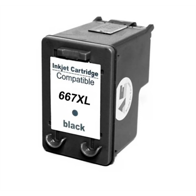 Cartucho de Tinta Compatvel HP 667 XL - Ink Advantage 1275, 2375, 2776, 6475 - Preto