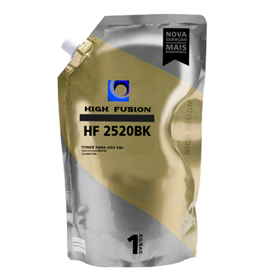 P de Toner High Fusion HF-2520 Preto - Para CB-540, CE-320, CF-310, CE-530
